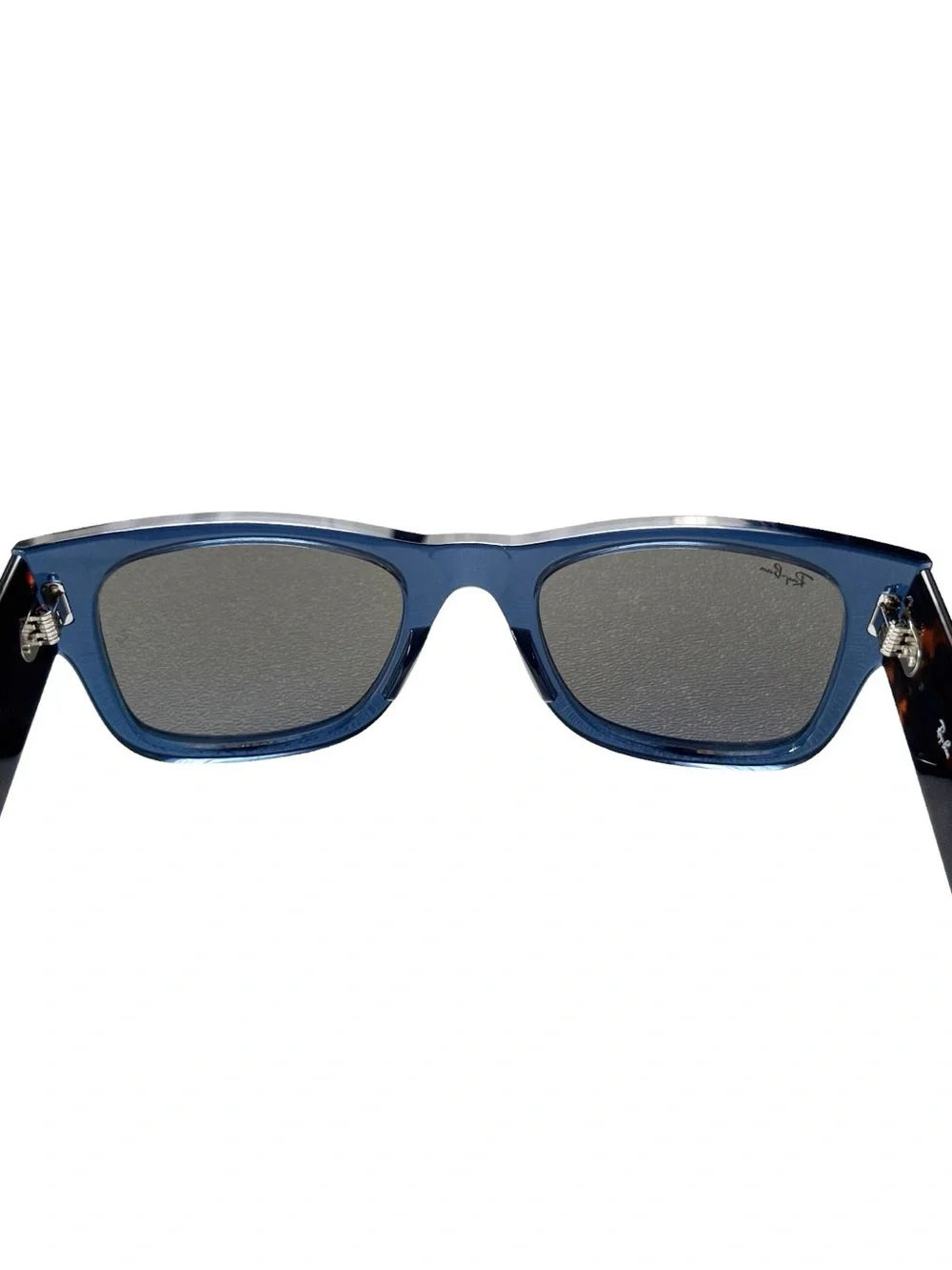 Ray-Ban Mega Wayfarer transparent dark blue w/ blue mirror lenses RB0840S |51.21